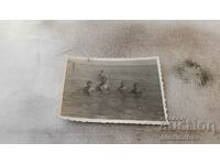 Φωτογραφία Άνδρας και τέσσερα αγόρια στη θάλασσα