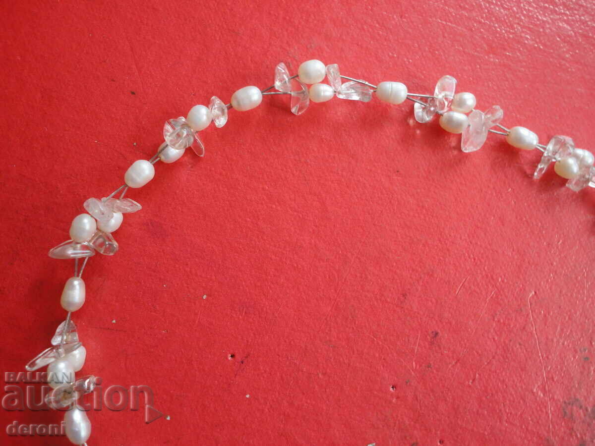 Necklace necklace made of natural pearls and stones - 5