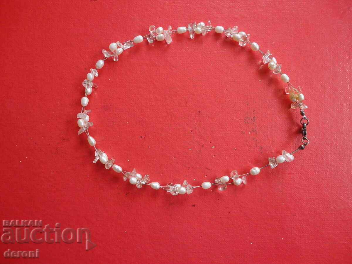 Necklace necklace made of natural pearls and stones - 6