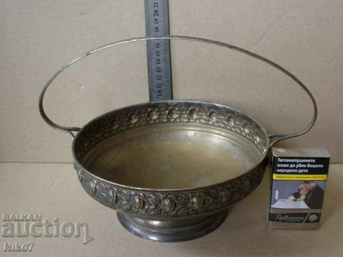 Old metal basket (fruit bowl, candy bowl). - 6