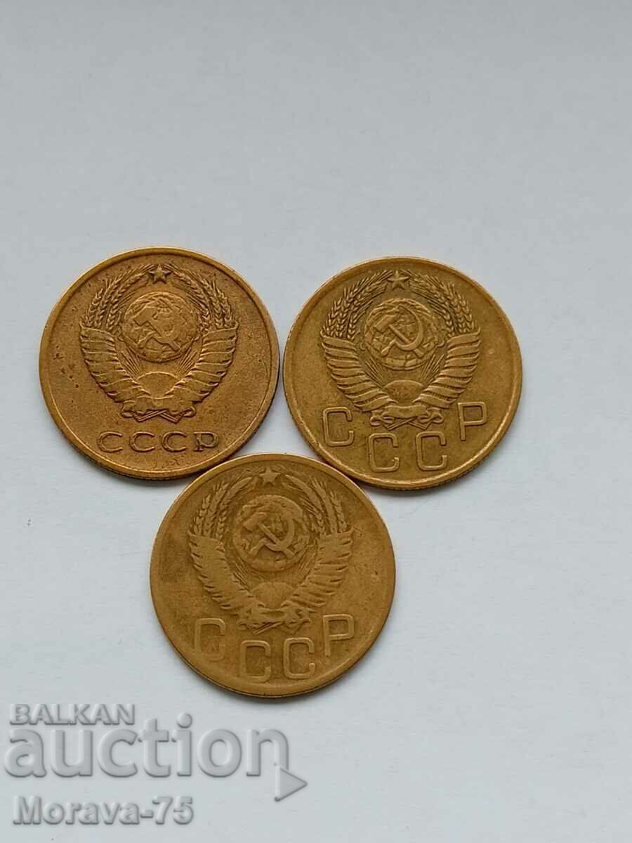 Lot de 3 copeici 1952, 1956, 1966. cu preț 8.00 BGN | € 4.09