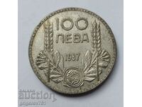100 leva argint Bulgaria 1937 - monedă de argint #8