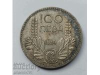 100 лева сребро България 1934 -  сребърна монета #36