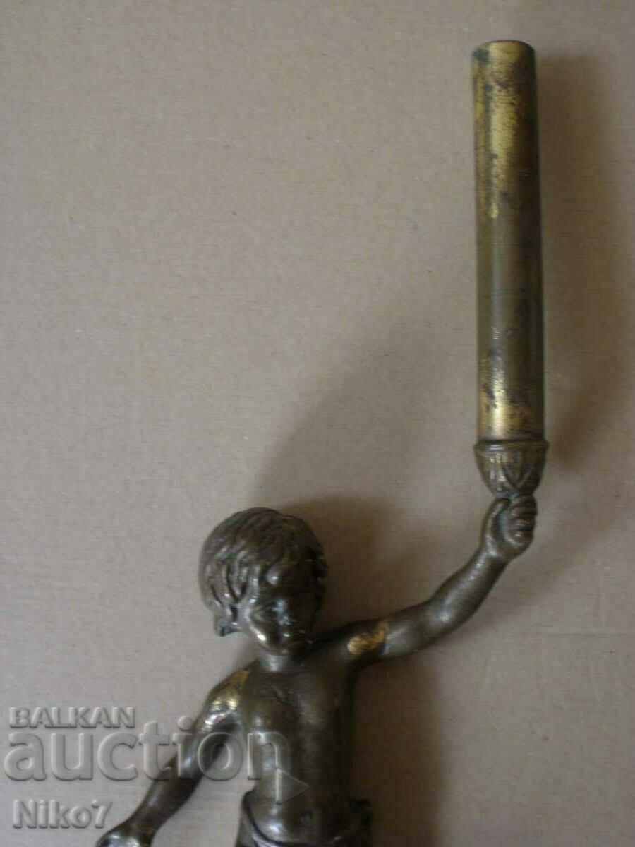 Auction  Antique, solid bronze figure - "Cherub"