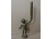Antique, solid bronze figure - "Cherub"