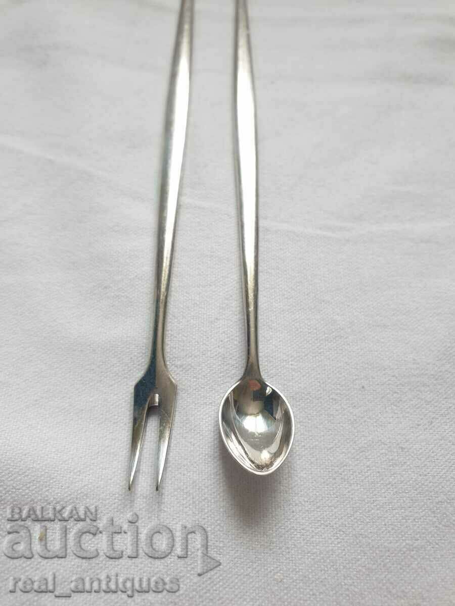Silver plated dessert utensils with price 32.00 BGN | € 16.36 Silver plated dessert utensils with price 32.00 BGN | € 16.36