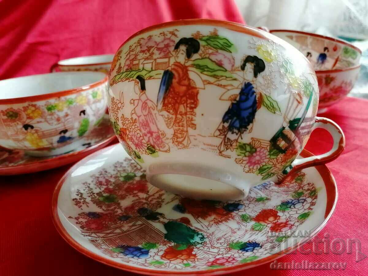 Old Service Fine CHINESE MEIJI Bone Porcelain
