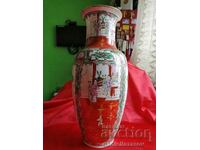 Large Old CHINESE Family Rose Vase, Marked