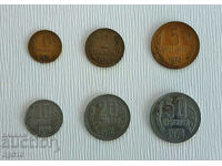 Bulgaria lot 1, 2, 5, 10, 20 και 50 cents 1974
