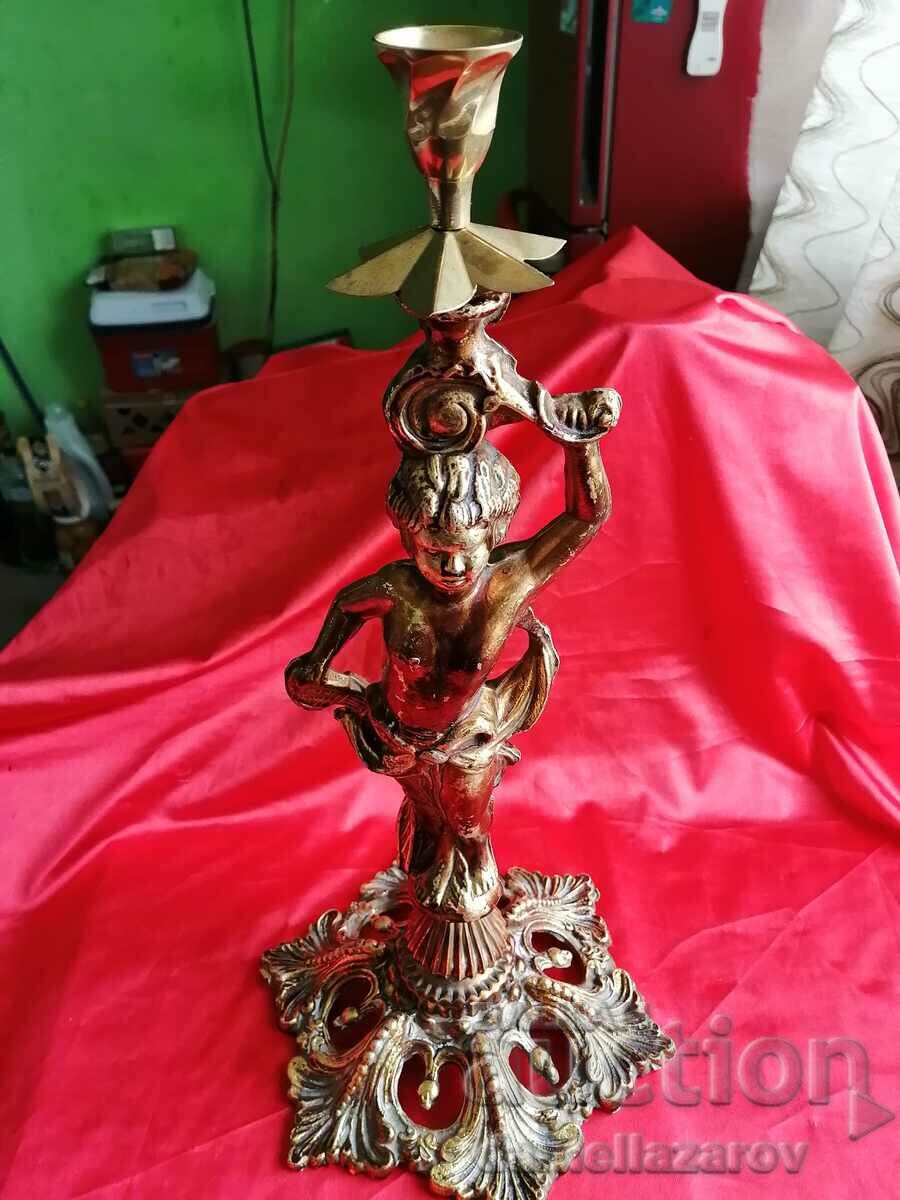 Very Large BAROQUE Candlestick, Figure, Statue