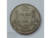 50 leva argint Bulgaria 1934 - monedă de argint #1
