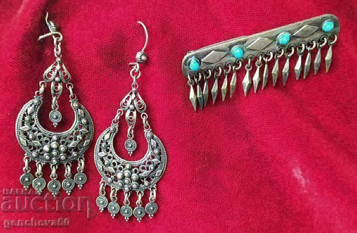 Delivery of Revival brooch and filigree earrings / silver 22g Delivery of Revival brooch and filigree earrings / silver 22g