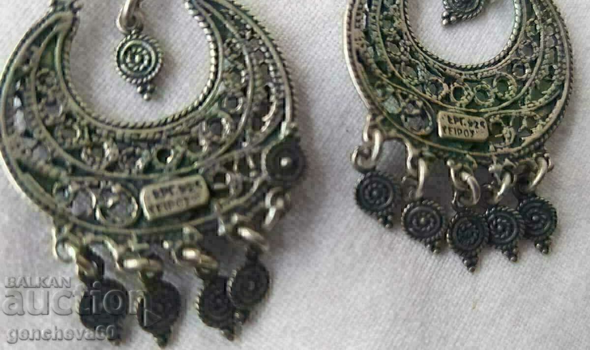 Revival brooch and filigree earrings / silver 22g - 7 Revival brooch and filigree earrings / silver 22g - 7
