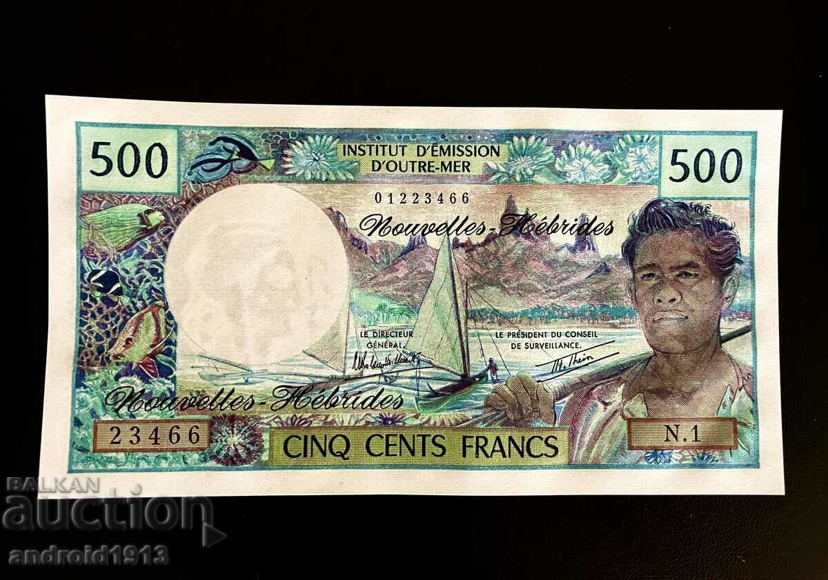 Delivery of NEW HEBRIDES - 500 FRANC 1980, P-19d, UNC Delivery of NEW HEBRIDES - 500 FRANC 1980, P-19d, UNC