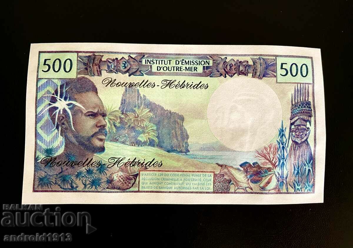 НОВИ ХЕБРИДИ - 500 ФРАНКА 1980, P-19d, UNC НОВИ ХЕБРИДИ - 500 ФРАНКА 1980, P-19d, UNC