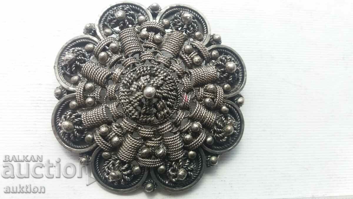FILIGRED SILVER BROOCH 29 GRAMS 800 PROB with price 79.99 BGN | € 40.90 FILIGRED SILVER BROOCH 29 GRAMS 800 PROB with price 79.99 BGN | € 40.90