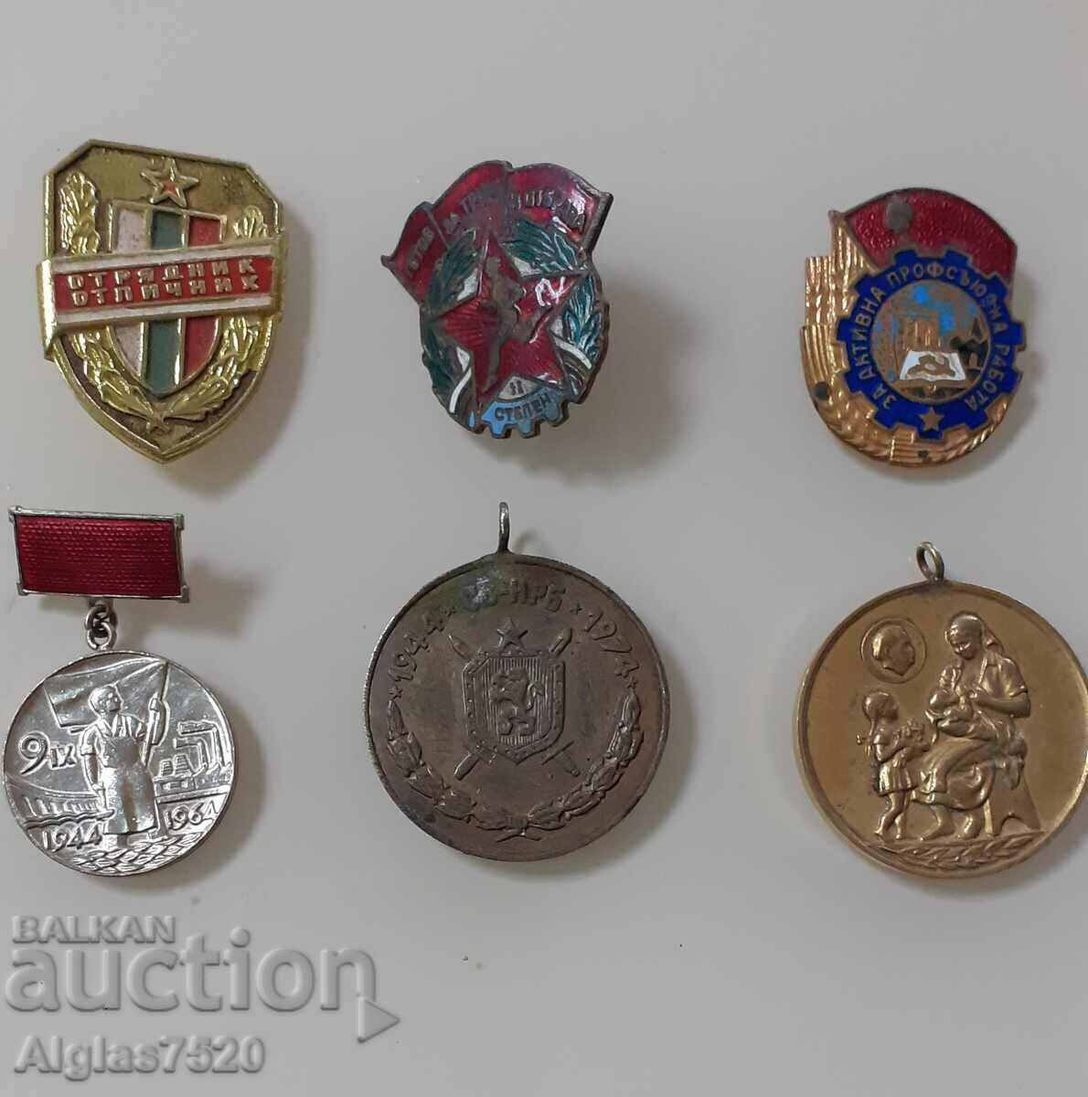 3 pcs. Award badges + 3 medals