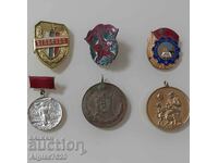 3 pcs. Award badges + 3 medals