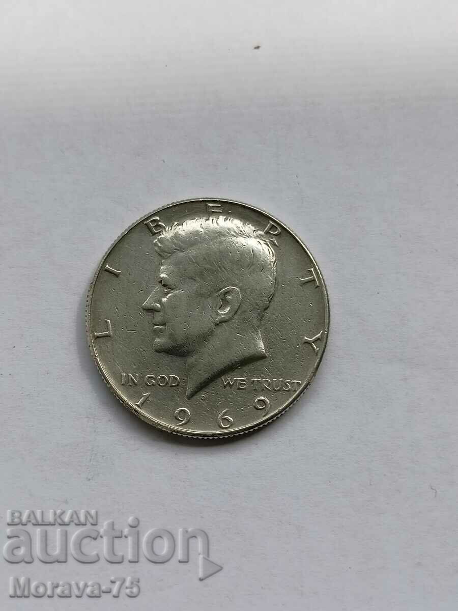 1969 D μισό δολάριο