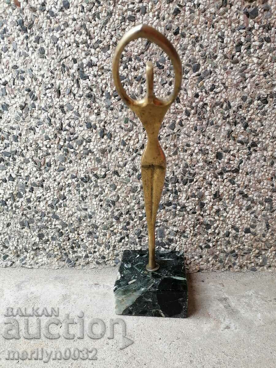 Auction Plastic bronze gymnast statuette sculpture 80s NRB Auction Plastic bronze gymnast statuette sculpture 80s NRB
