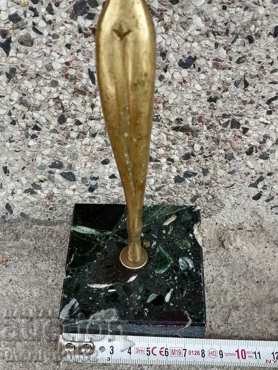 Plastic bronze gymnast statuette sculpture 80s NRB - 6 Plastic bronze gymnast statuette sculpture 80s NRB - 6