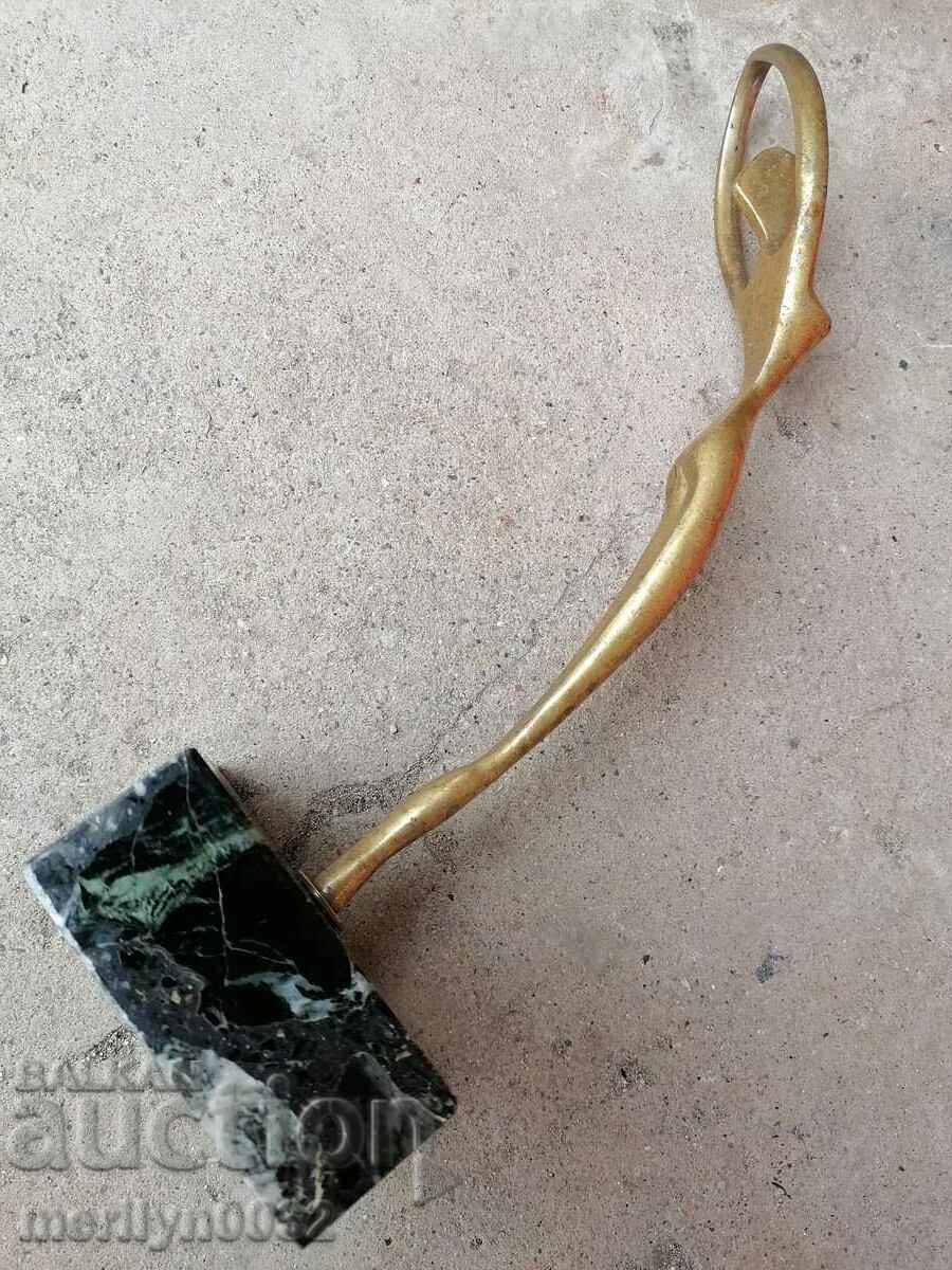 Plastic bronze gymnast statuette sculpture 80s NRB - 7 Plastic bronze gymnast statuette sculpture 80s NRB - 7