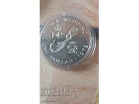 1 Bermuda Dollar Silver