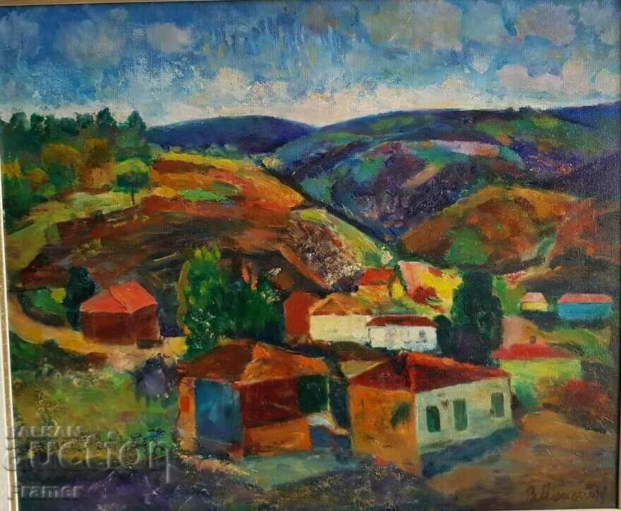 Zdravko Alexandrov Summer in the Central Highlands 1992 signed oil with price 4500.00 BGN | € 2300.81 Zdravko Alexandrov Summer in the Central Highlands 1992 signed oil with price 4500.00 BGN | € 2300.81