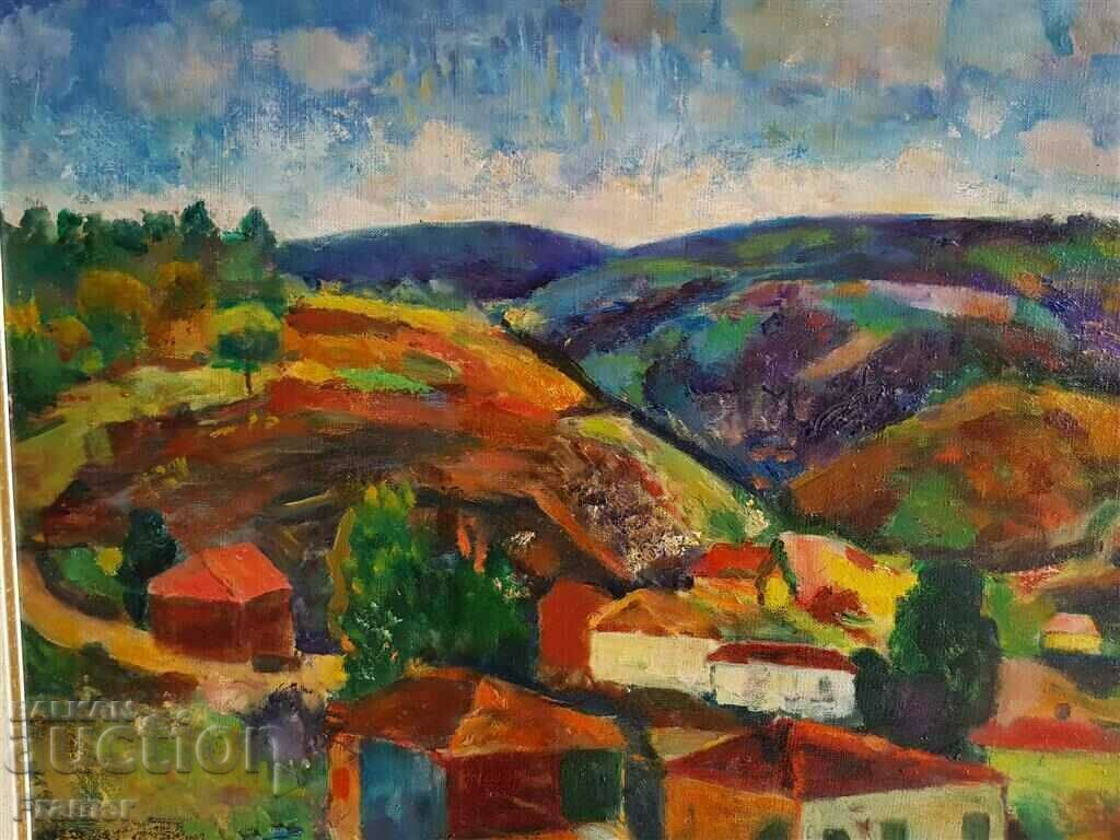 Auction Zdravko Alexandrov Summer in the Central Highlands 1992 signed oil Auction Zdravko Alexandrov Summer in the Central Highlands 1992 signed oil
