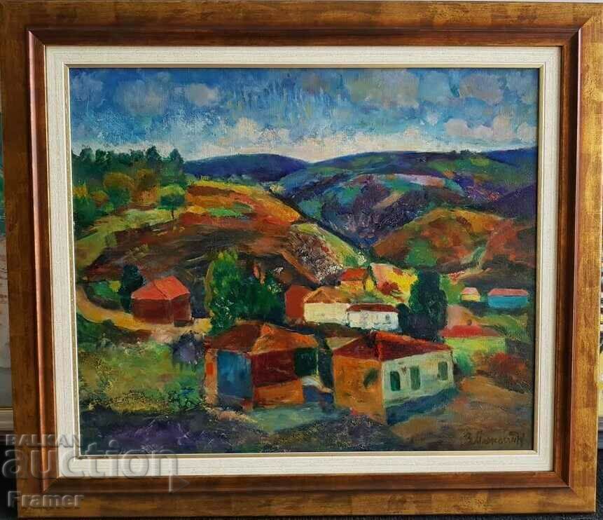Zdravko Alexandrov Summer in the Central Highlands 1992 signed oil Zdravko Alexandrov Summer in the Central Highlands 1992 signed oil