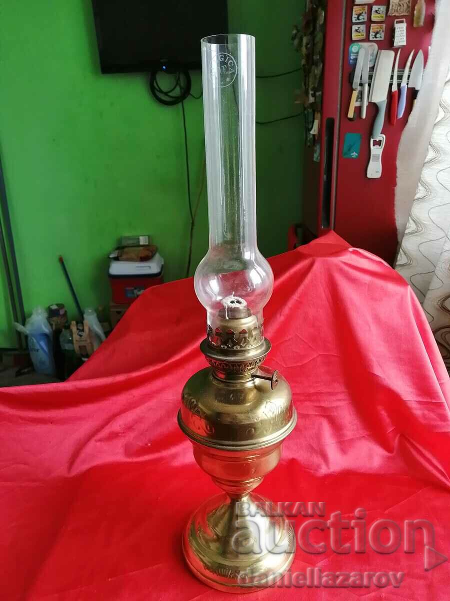 Large Brass Gas Lamp, Lantern