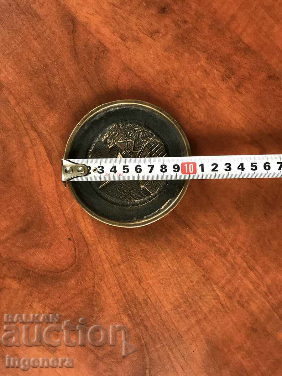 BRONZE BRASS DISH PLATE MASSIVE - 6 BRONZE BRASS DISH PLATE MASSIVE - 6