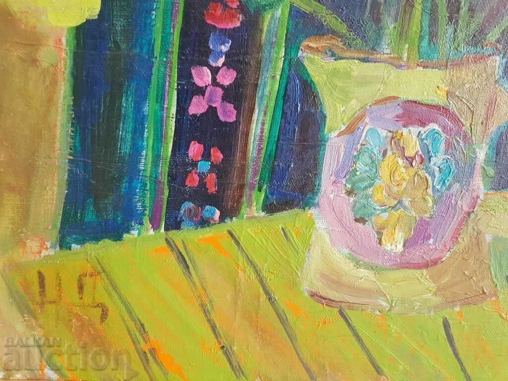 NEVENA DIMITROVA 1927 Beautiful Still Life Tulips 1970s - 6 NEVENA DIMITROVA 1927 Beautiful Still Life Tulips 1970s - 6