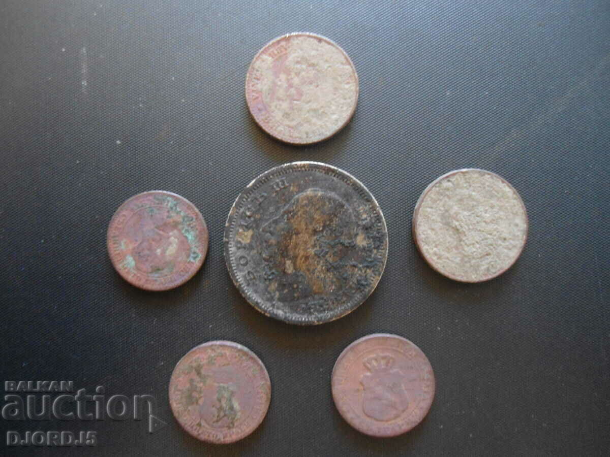 Lot of old coins, 6 pieces - 5 Lot of old coins, 6 pieces - 5