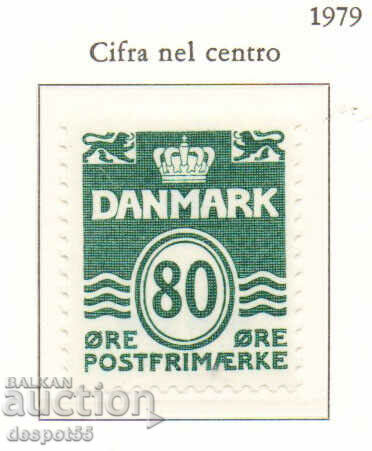 1979. Δανία. Κυματιστές γραμμές με αριθμούς - νέα τιμή.
