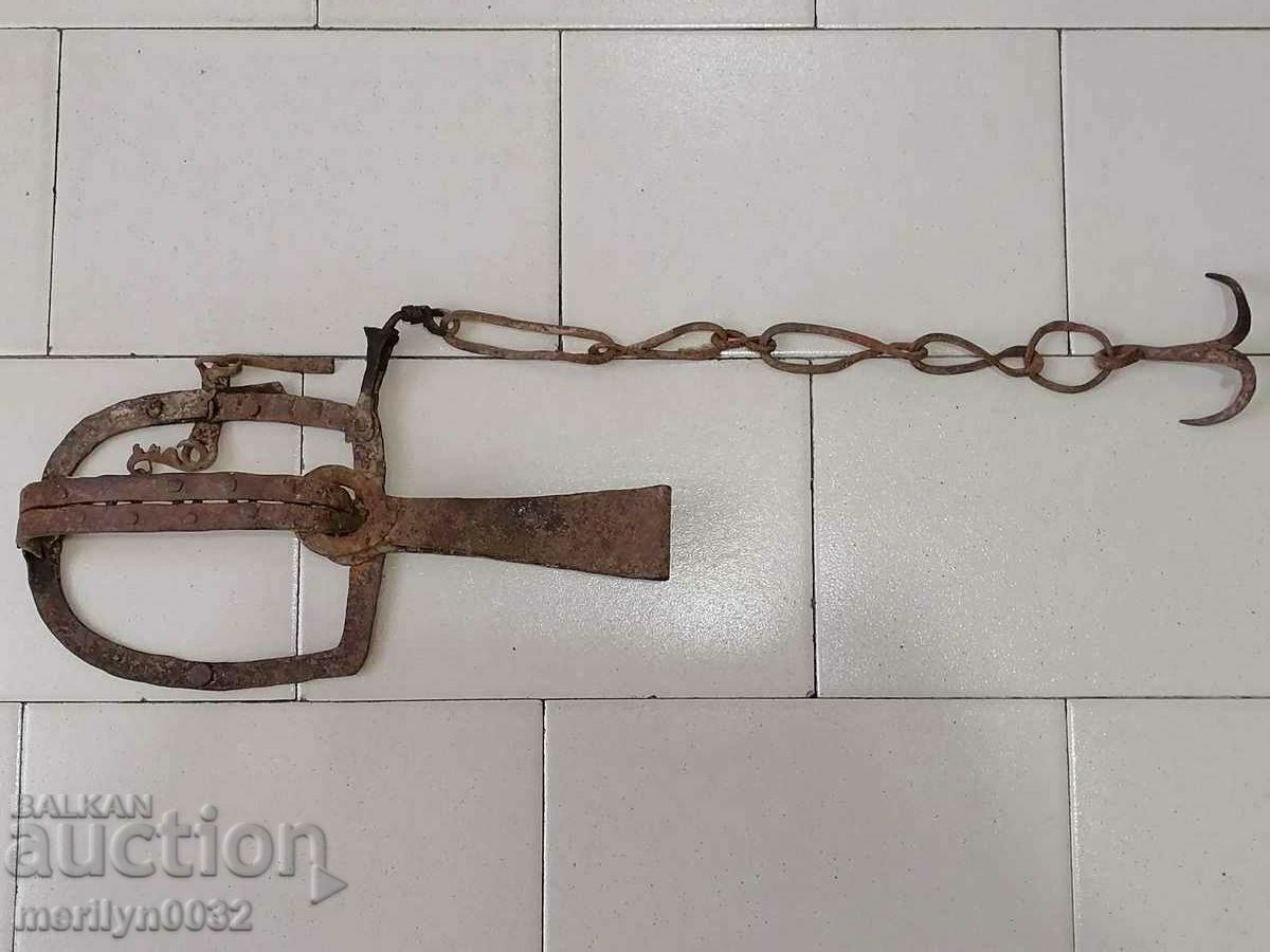 Old hand forged trap, wrought iron with price 75.00 BGN | € 38.35 Old hand forged trap, wrought iron with price 75.00 BGN | € 38.35