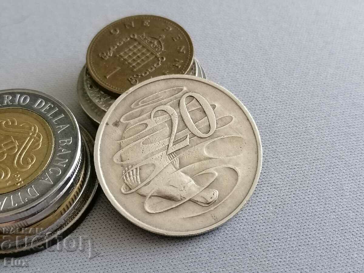 Monedă - Australia - 20 de cenți | 1966