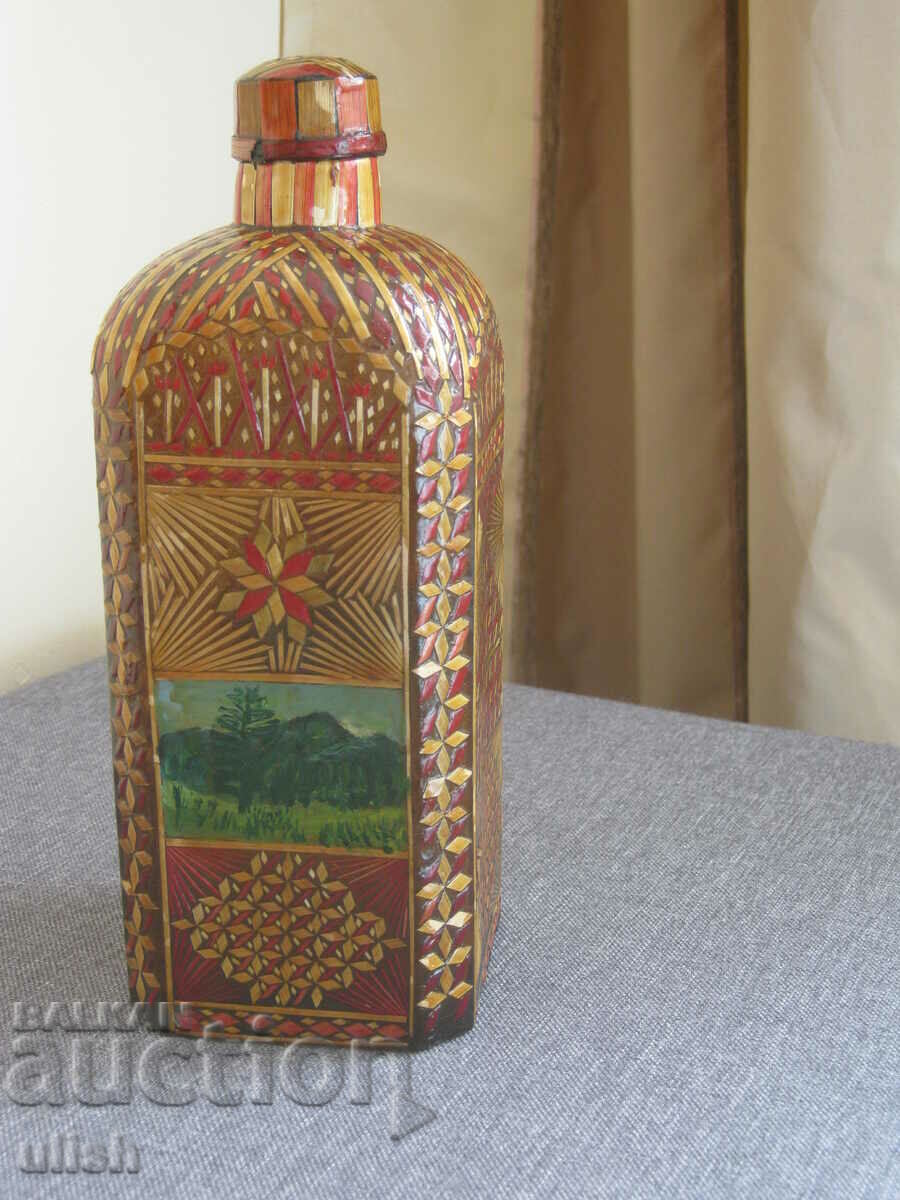Old bottle handmade straw art decoration landscapes with price 30.00 BGN | € 15.34 Old bottle handmade straw art decoration landscapes with price 30.00 BGN | € 15.34