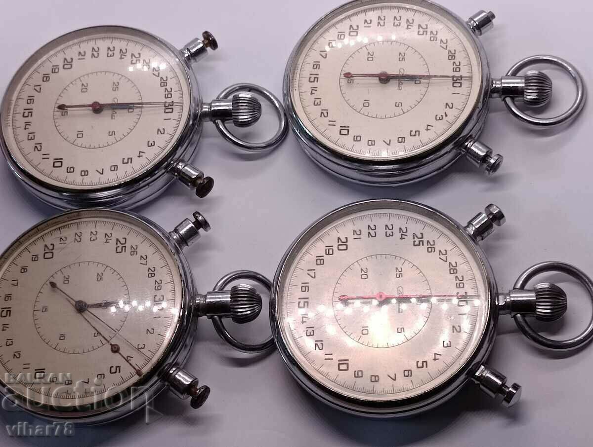 Lot of 4 Slava chronometers - do not work for repair or re with price € 79.99 | 156.45 BGN