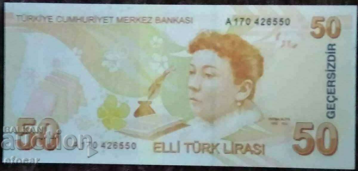50 lire Turcia 2009 bancnota Turcia Copie cu preț € 0.01 | 0.02 BGN