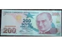 200 lire Turcia 2009 bancnota Turcia Copie