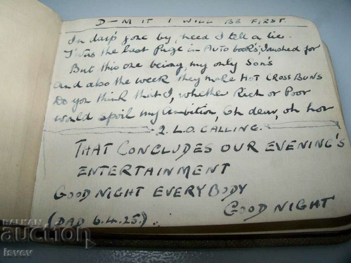 Auction Luxury autograph album from 1925. with drawings Auction Luxury autograph album from 1925. with drawings