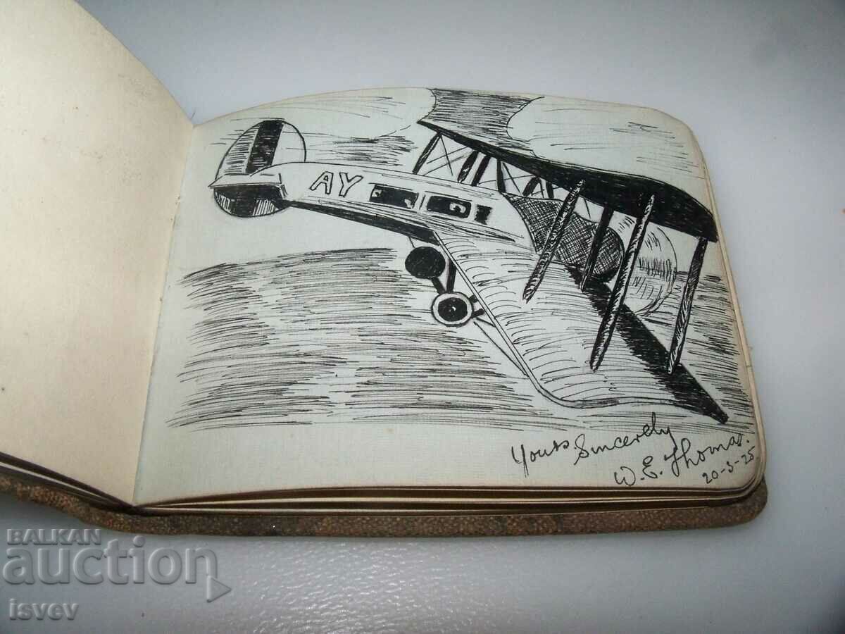 Luxury autograph album from 1925. with drawings - 5 Luxury autograph album from 1925. with drawings - 5