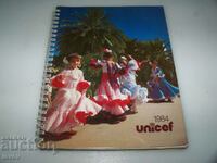 Luxury calendar-notebook for 1984. of Unicef
