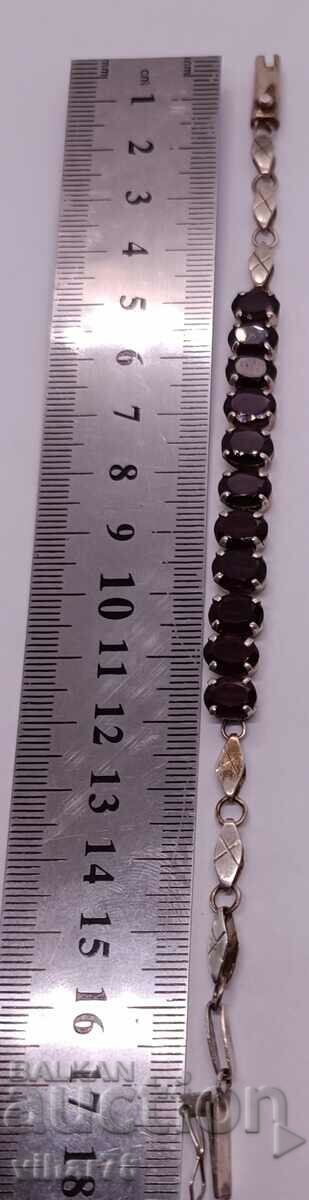 silver bracelet with garnet - 5 silver bracelet with garnet - 5