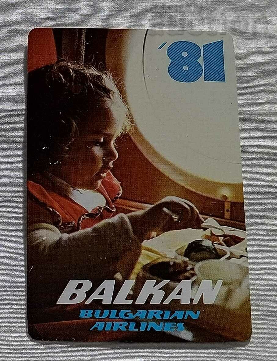 BGA BALKAN CALENDAR 1981