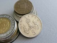 Monedă - Marea Britanie - 5 pence 1980