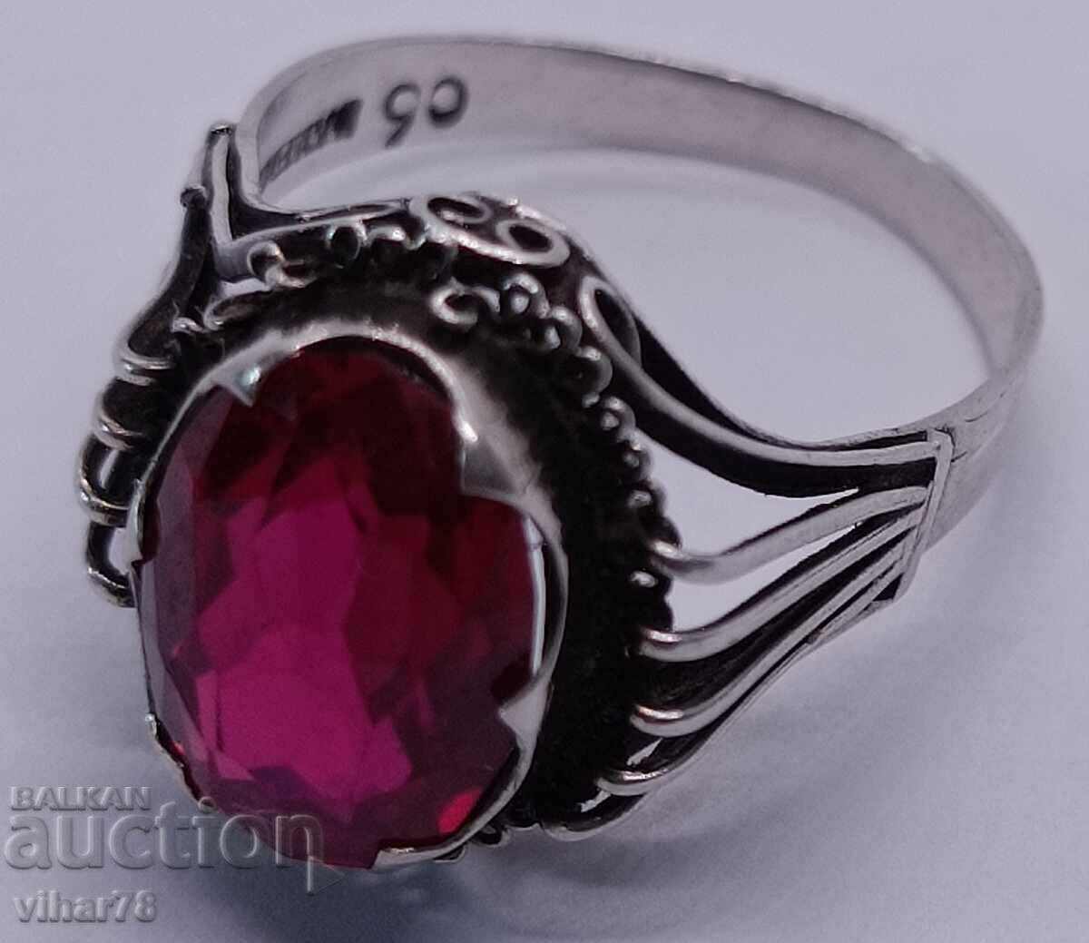 OLD SILVER RING WITH RUBY with price 219.99 BGN | € 112.48 OLD SILVER RING WITH RUBY with price 219.99 BGN | € 112.48