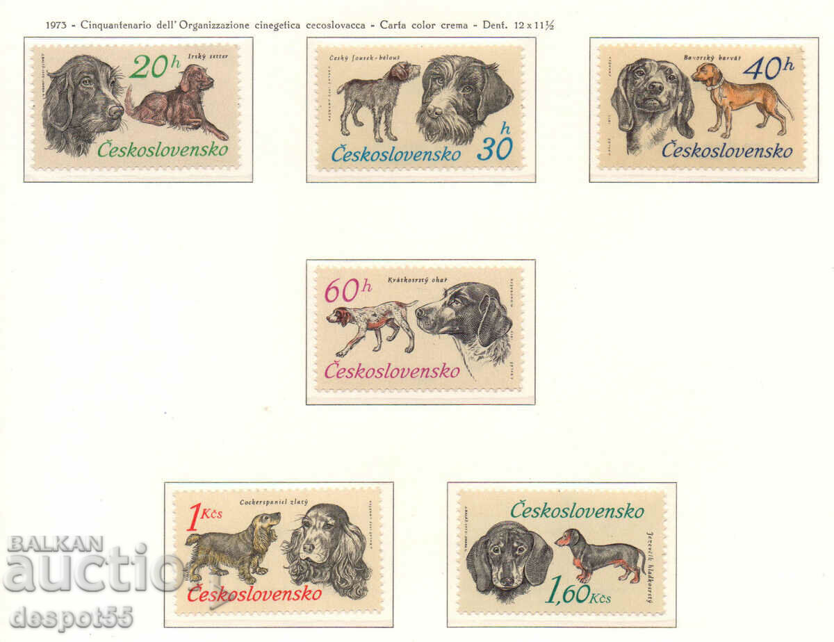 1973. Cehoslovacia. Câini de vânătoare.