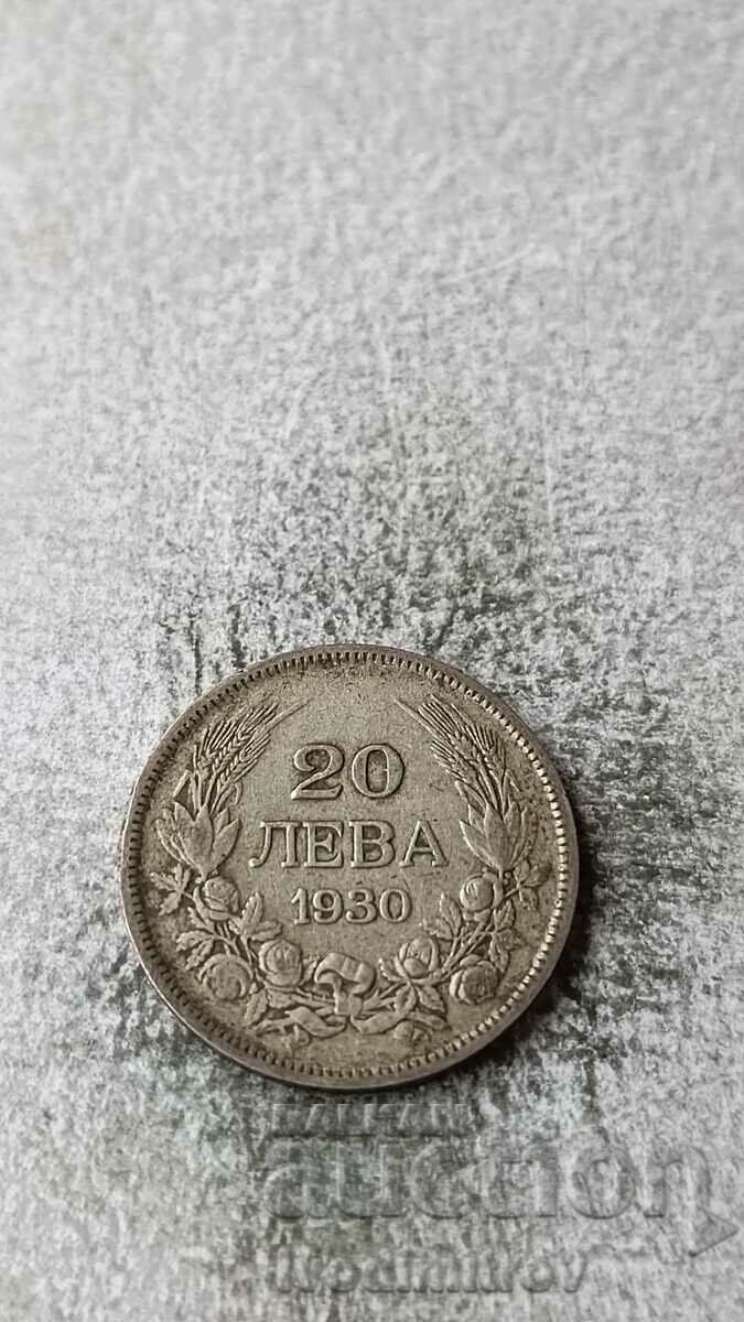20 leva 1930 Silver